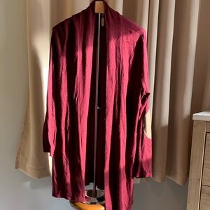 COOL MELON Elegant Burgundy Women's Cardigan